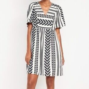 Old Navy Jacquard Mini Swing Dress